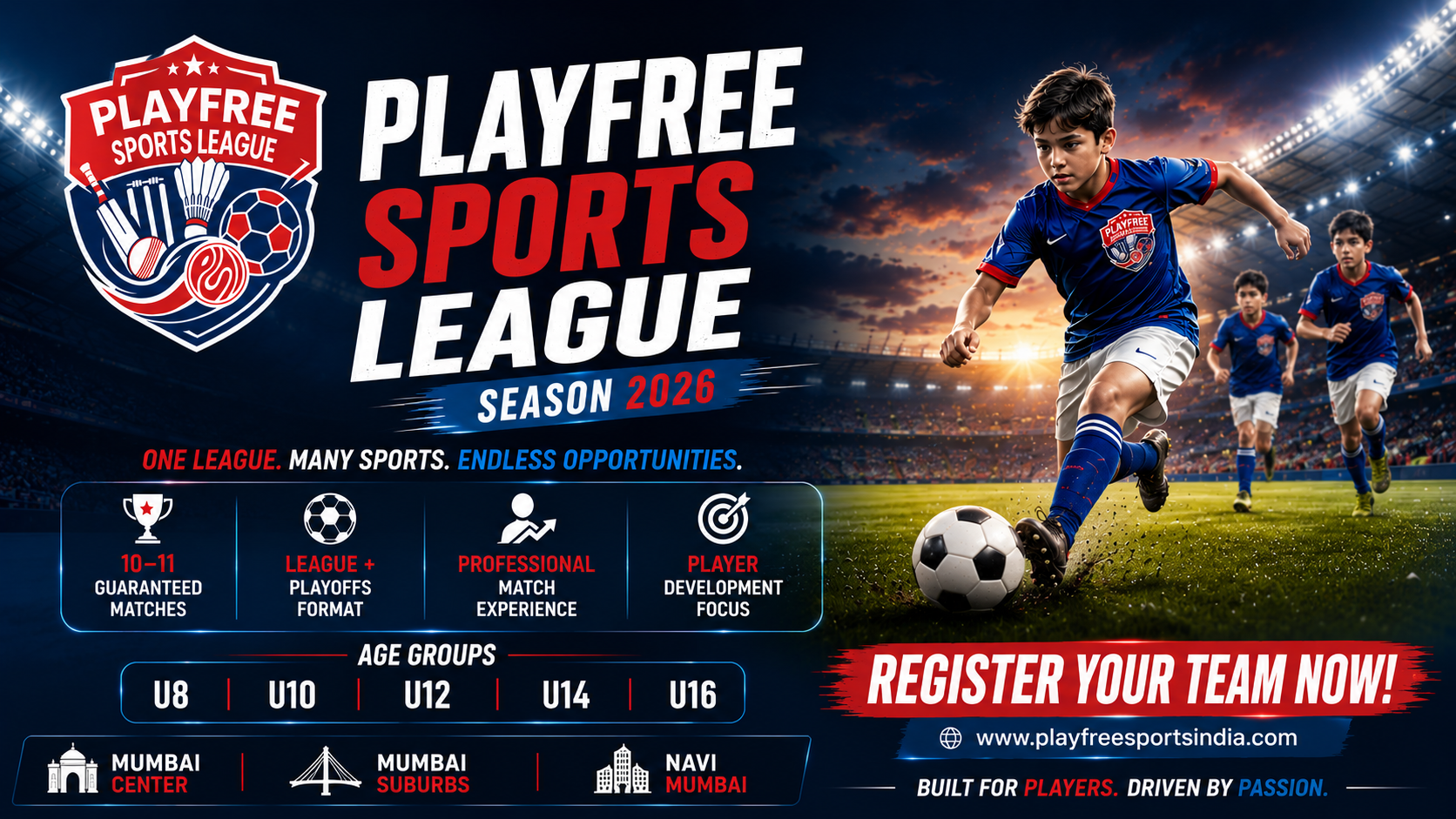 Playfree Sports League (PSL) 2026 – Football Tournament